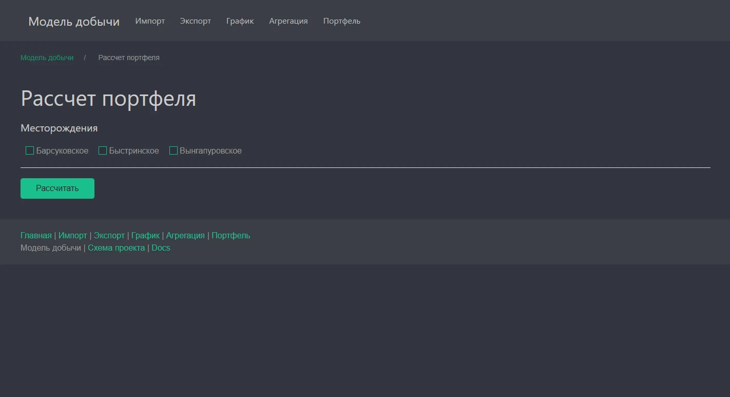 Модель добычи